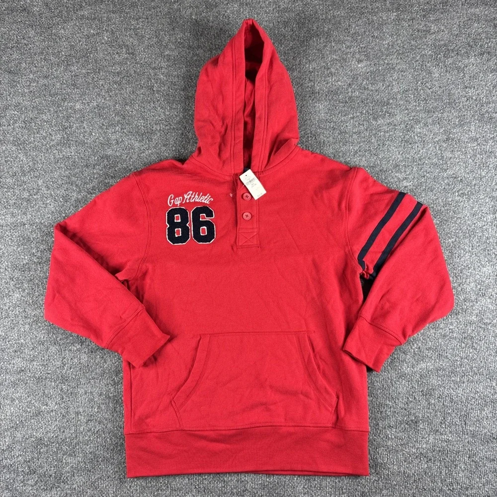 GAP Kids Hoodie Red Youth Jacket 14 16 2XL NWT Red Unisex Sweatshirt New 86 XXL